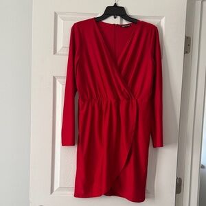 Gianni Bini Bold Red Long Sleeve Dress